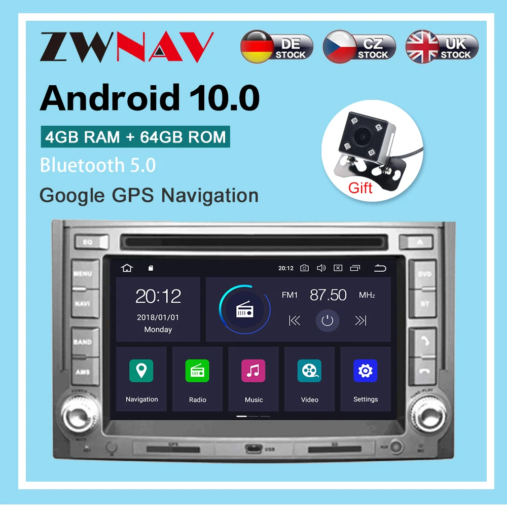 

Android10.0 4G+64GB Car GPS DVD Player Multimedia Radio For HYUNDAI H1 2007-2015 /Starex IMAX ILOAD 2008-2015 GPS Navigation dsp