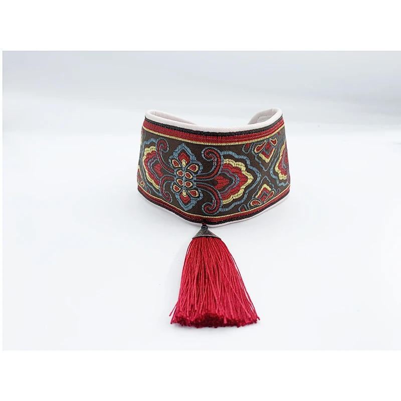 Title 10, Ethnic Style Leather Dog Collar Small and Mediu...