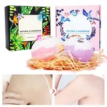 2 cor banho bola banho banho de sal bola seca flor óleo essencial banho bolha bomba hidratante natural ingredientes pele soothin