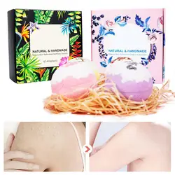2 Color Bath Ball Bath Bath Salt Ball Dried Flower Essential Oil Bath Bubble Bomb Natural Moisturizing Ingredients Soothin Skin