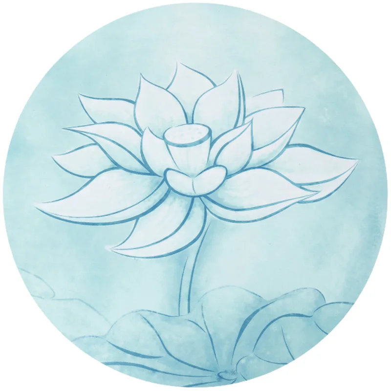 1mm Little Round Meditation Yoga Mat Eco-friendly Suede Natural Rubber Ultralight Portable Foldable Yoga Mat With Storage Bag