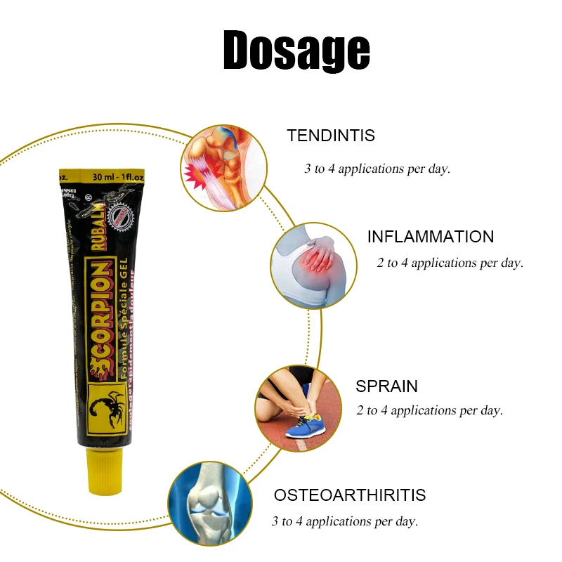Scorpion rubalm pain relief ointment Shoulder pain Neck pain Headache Back joint bruises Sprains pain relief cream