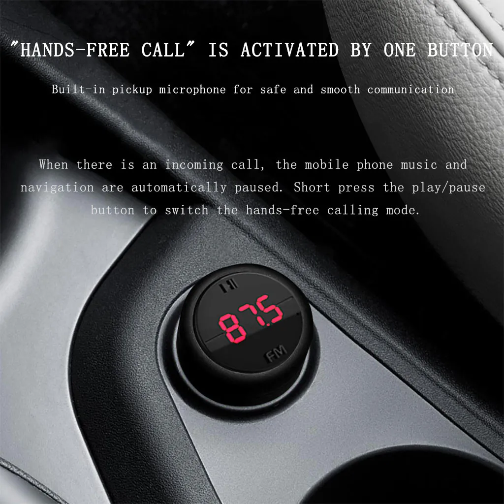 Автомобильный Bluetooth fm-передатчик, двойной usb порт, автомобильное зарядное устройство, автоматический модулятор, mp3-плеер, автомобильный прикуриватель, комплект для громкой связи, новинка 5V3. 1A