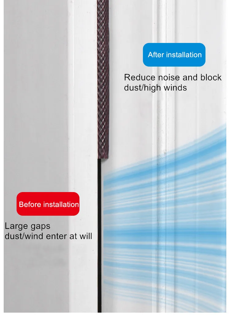 Sealing Strip 5M Self-adhesive Door Window Sealing Strip Dustproof Soundproof Foam Insulation V-type Weather Stripping Door Seal Gap Filler