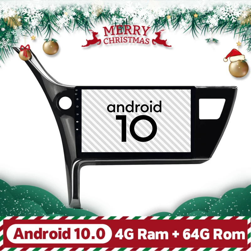 Высокопроизводительное умное автомобильное радио Android 10 для Toyota Corolla 2017