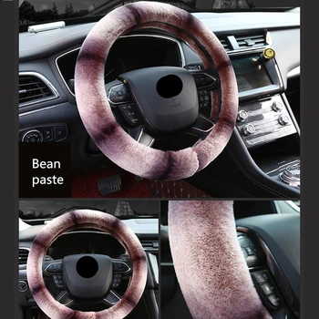 

Steering Wheel Cover Funda Volante Coche Volant Car Cover For Women Winter Universal Plush Cubre Volante Auto Voiture Stuurhoes
