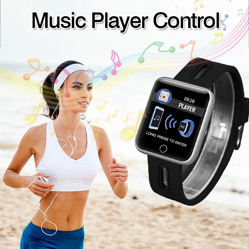 BINSSAW 2020 Men Women Smart Watch  Wristwatch Sport Fitness tracker Pedometer Heart Rate Blood Pressure Watches LED Smartwatch