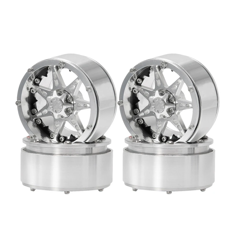 

Wheel Rims Hub 2.2 Inch for 1/10 RC TRX4 SCX10 90046 Wraith 90018 Rock Crawler,Silver