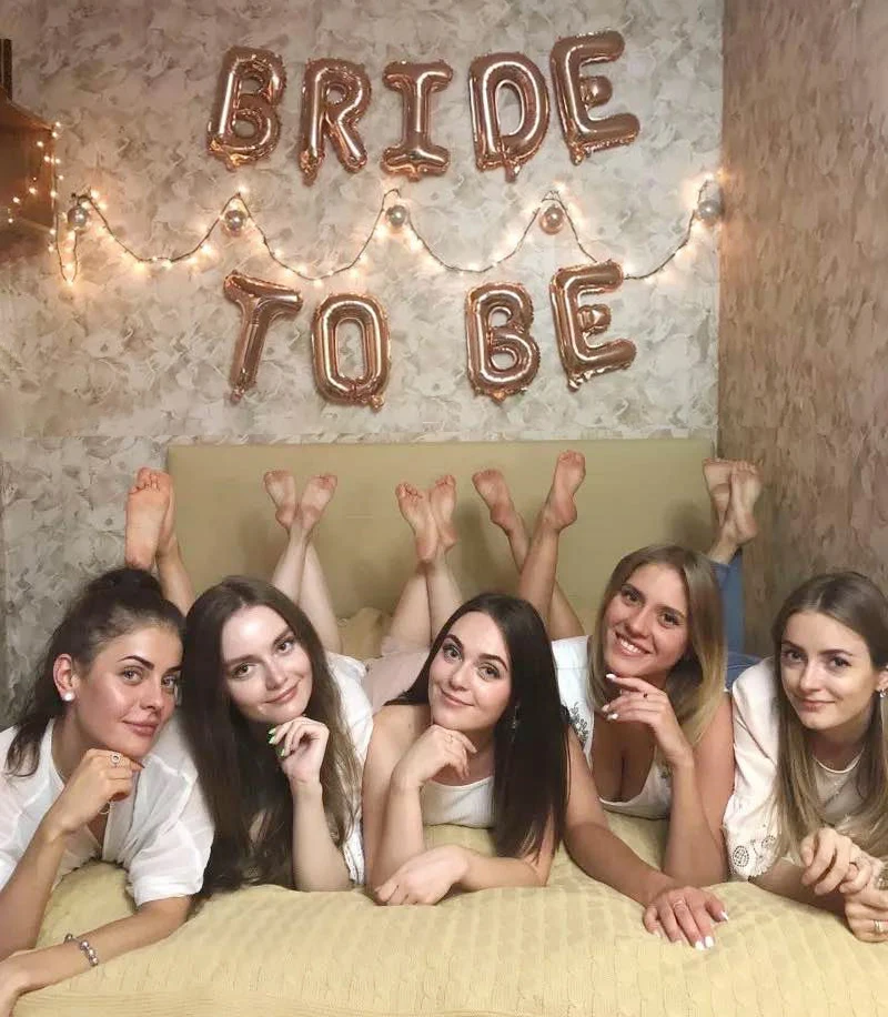 Свадебные украшения из розового золота буквы &quotBride To Be" воздушный шар фольги