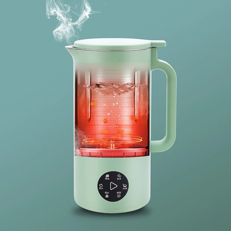 110V/220V Soymilk Maker Machine Mini Electric Juicer Blender Automatic Heating Soy Bean Milk Rice Paste Maker Filter-free 350ml