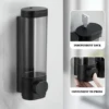 600mL Manual Soap Dispenser Wall Mounted Hand Press Soap Dispenser for Dish Liquid Lotion Shower Gel Shampoo Chamber 3