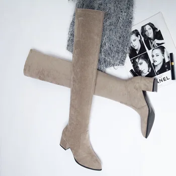 

Fashion trend of new women's shoes in autumn of 2019, comfortable and solid color long tube over knee sleeve boots for children