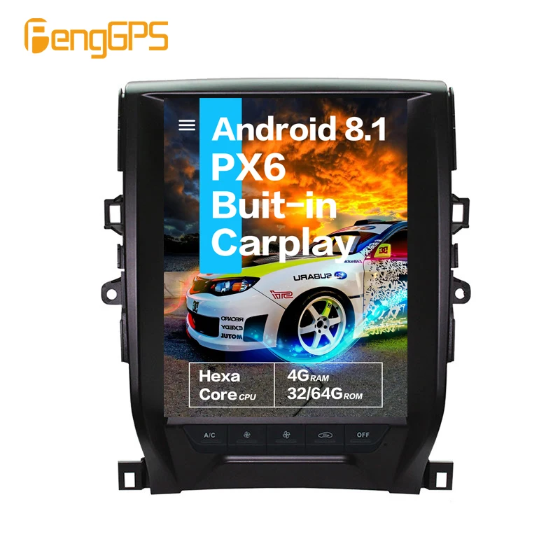 12,1 ''Тесла Android 8.1PX6 4+ 64 Гб Голосовое управление встроенный CARPLAY автомобильный радиоприемник для Toyota Reiz Mark 2011- gps навигация
