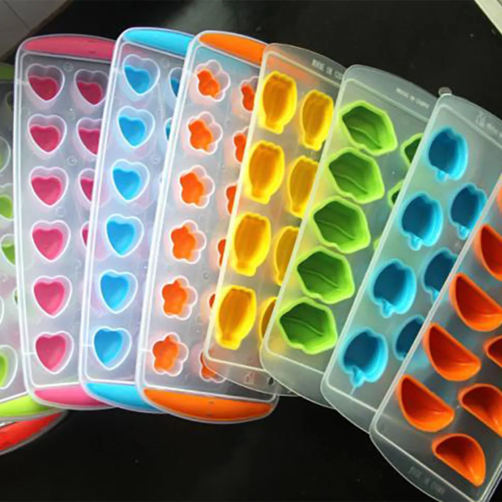 Fruit shape silicone ice cube jelly DIY mold tray pudding kitchen ice mold party wholesale purchasing#3A14