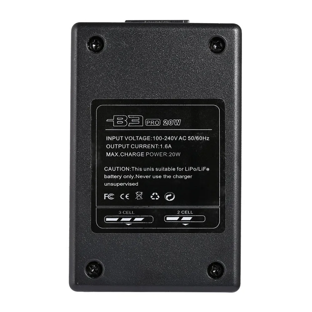 B3 20 Вт 2 S-3 S LiPo Интеллектуальный Аккумулятор Компактный Легкий баланс зарядное устройство ABS для RC вертолетный липо зарядное устройство LiPo 2 S-3 S зарядное устройство