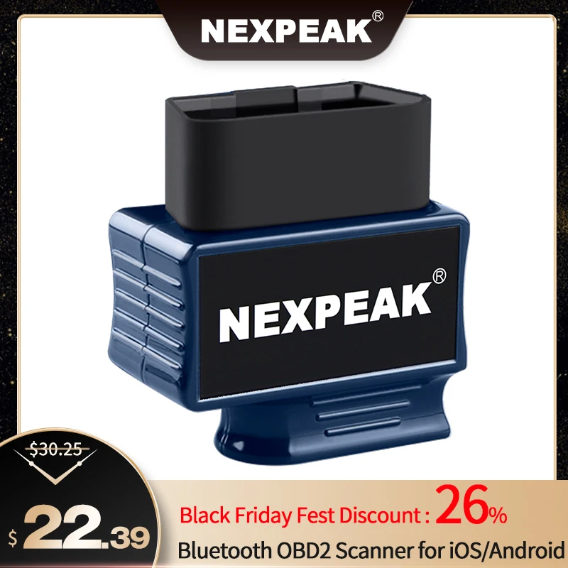 

NexzScan OBD2 Diagnostic Scanner Bluetooth Code Reader Work with iOS/Android Automotive Diagnostic Scanner Better than ELM327