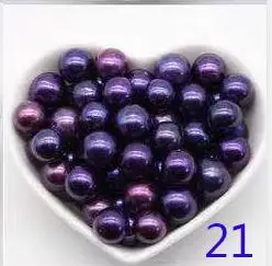 21 В продаже! Жемчужины Эдисона 9-12 мм, круглые жемчужины, 28 цветов, лучшие цены на жемчужные вечерние ювелирные изделия,, 5 шт./партия, N1 - Цвет: 21