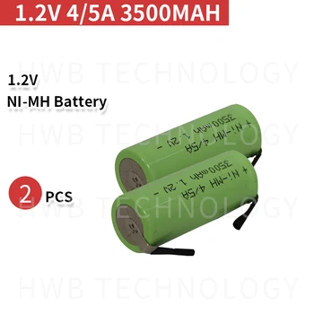 

2 PCS/lot KX Original New 1.2V 4/5A 3500mAh Ni-Mh 4/5 A Ni Mh Rechargeable Battery With Pins Free Shipping