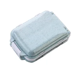 Portable Weekly Pill Organizer with 8 Compartments - Travel - Friendly Medicine Storage Case (Blue)