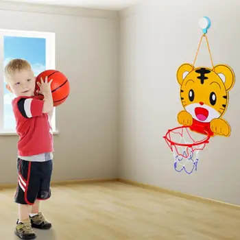 

Indoor Adjustable Frog Tiger Hanging Basketball Box Netball Hoop Mini Kids Game Mini Basketball Board For Baby Birthday Gifts