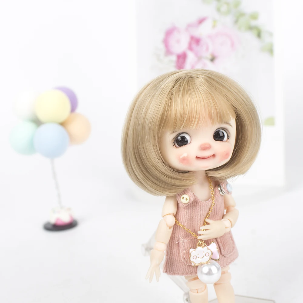 Aidolla 1/8 Новинка BJD& Kurhn кукла парик из мягкого волокна born baby Bob волосы для куклы диаметром 14-15 см