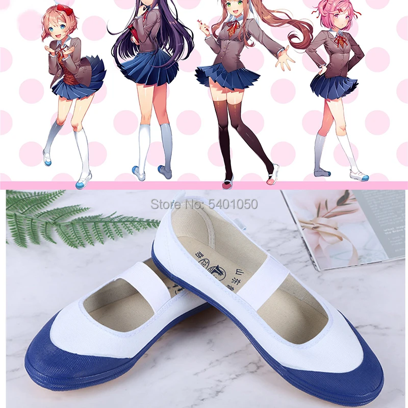 Doki Doki Literature Club Cosplay Shoes Sayori Cos Yuri Natsuki Cosplay Japanese Anime School Shoes Girl Sport Shoes Shoes Aliexpress