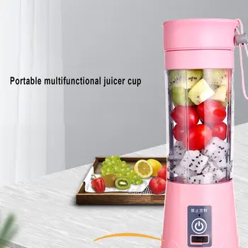 

380ml Portable Juicer Electric USB Rechargeable Smoothie Blender Machine Mixer Mini Juice Cup Maker fast Blenders food processor