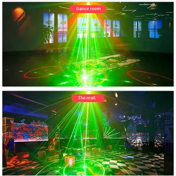 

Practical Disco Light Laser DJ Party Lights 128 Patterns Projector For DJ Stage Decor RGB Colorful Lighting Effect For Wedding