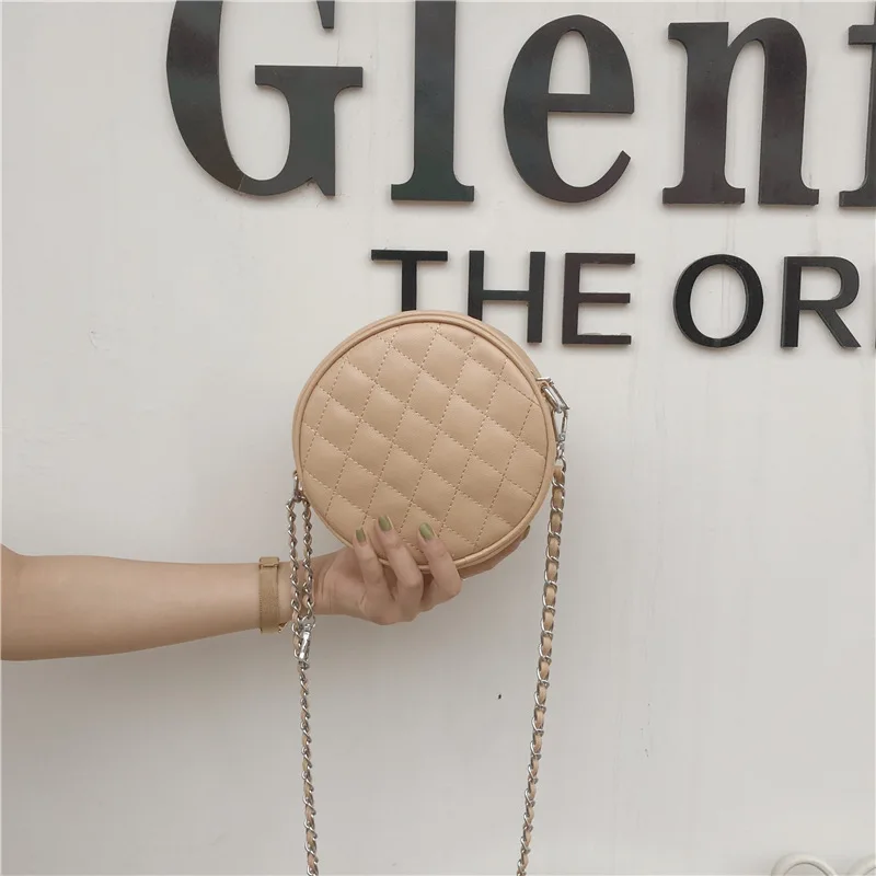 

Bag Women's 2019 New Style Lady Bag Small round Bag Soft Surface Shoulder Bag Simple And Elegant Fashion