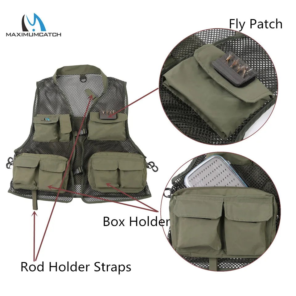 Суперлегкий дышащий жилет Maximumcatch с многофункциональными карманами уличная