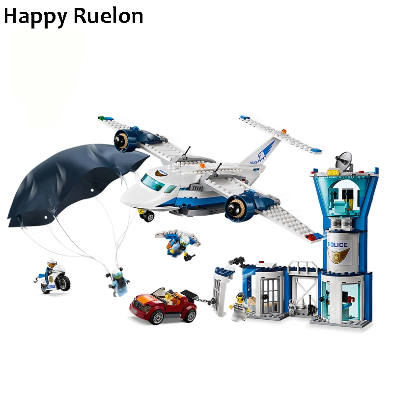 

NEW 11210 City Arctic Sky Air Base Geta Car Airplane Parachute Fit For legoinglys City Airplane building blocks brick 60210 Toys