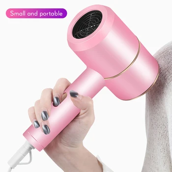 

Professional Hair Dryer Hot and Cold 8000 Strong Wind Mini Blow Dryer Electric Blowdryer Air Collecting Anion Nanoe 210-240V