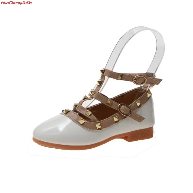 

Children casual shoes girls spring autumn leather shoes fashion Rivet princess baby shoes Kids girls shoes school party