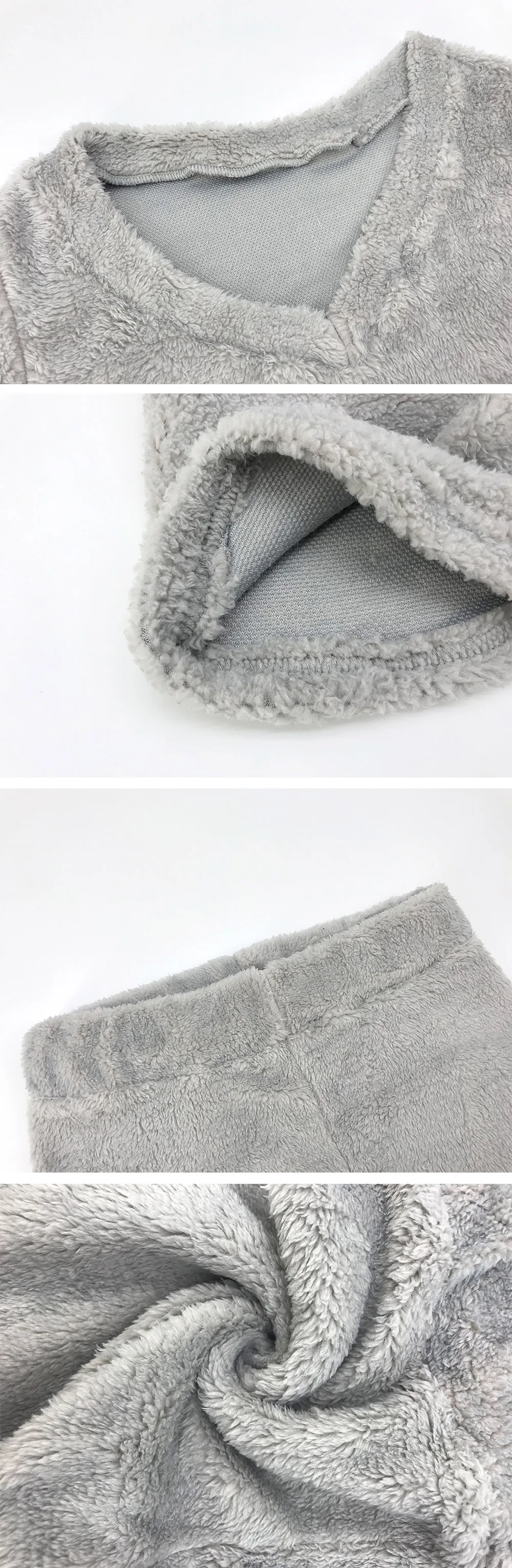 2PCS/Sets Sexy Fluffy Suits Velvet Plush Hooded Sleepwear Shorts+Crop Top Women Tracksuit Casual Sports Set Overalls Sweatshirts
