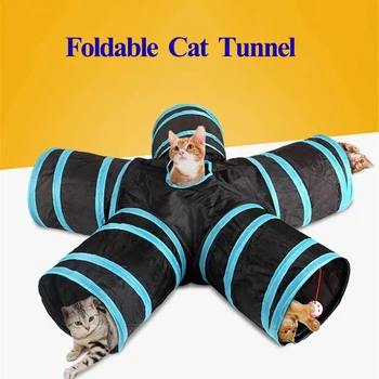 

3/4/5 Holes Pet Cat Tunnel Toys Foldable Pet Training Toy for Cat Rabbit Small Dog Funny Interactive Puppy Play Tunnel Tube