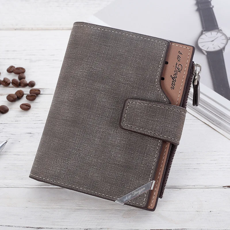 

2018 New Style MEN'S Wallet Korean-style Verticle Multi-functional Wallet Zipper Hasp Three Fold Wallet Currently Available Whol
