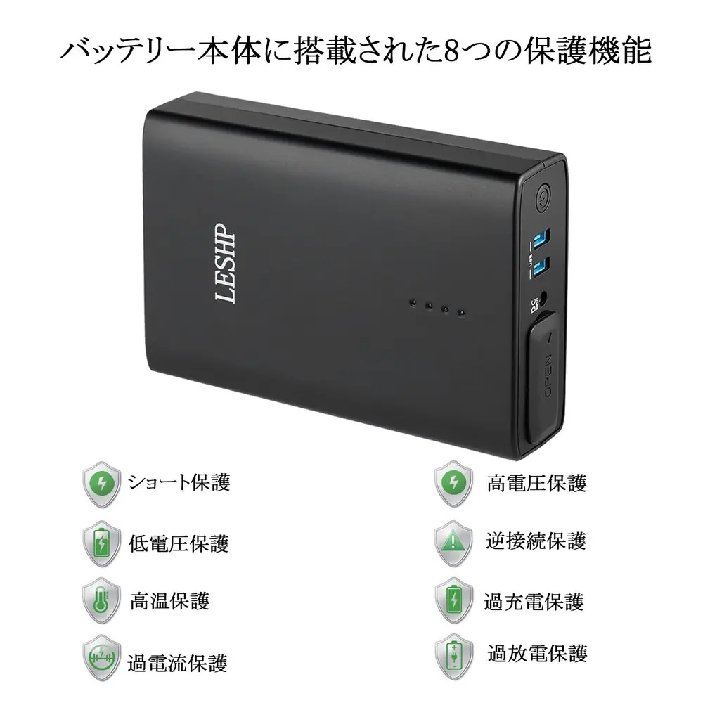 Portable Power Bank Travel Charger Built-in AC Output Dual USB LED Indicator For Macbook Laptops Sm