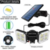 20w Super Bright Solar Lights 120led IP65 Waterproof Outdoor Indoor Solar Lamp With Adjustable Head Wide Lighting Angle ► Photo 2/6