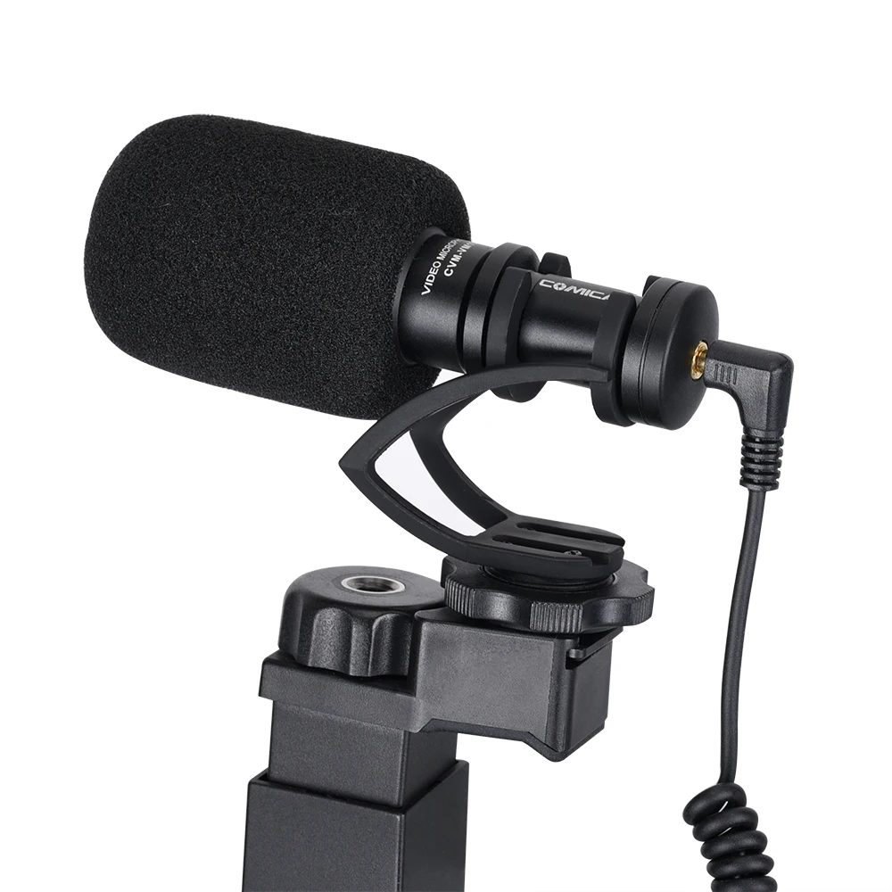  COMICA CVM-VM10 Video Kit w Condenser Microphone LED Light Shock-Mount Grip Video Shooting Gear for