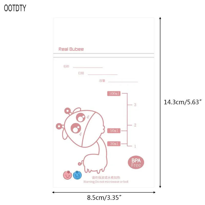 30 шт 100 мл грудное молоко морозильник сумки для хранения грудное молоко для кормления без утечки безопасный контейнер