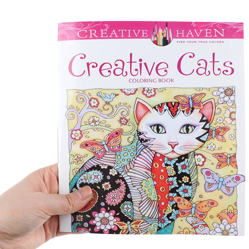 Livro De Colorir Antiestresse Para Adultos, Livro Criativo De Gatos Para  Colorir, Aliviar O Estresse, Arte De Pintura, Desenho, Grafite - Educação &  Ensino - AliExpress