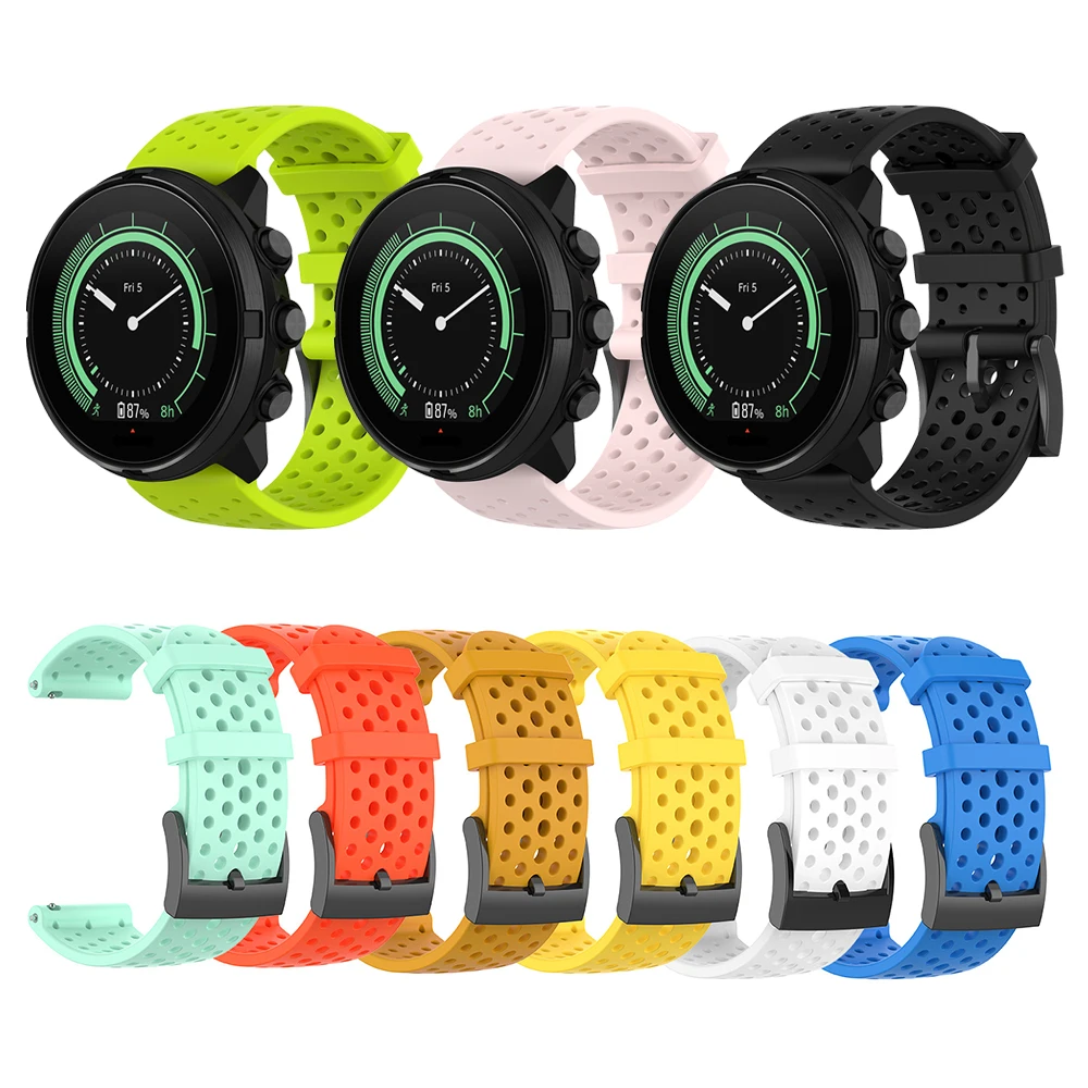 

ATHLETIC SILICONE for STRAP 24MM Suunto Spartan Sport Suunto Spartan Sport Wrist HR/Baro Band For Suunto 9 D5 Replace Watchband