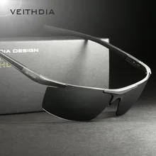 Мужские зеркальные солнцезащитные очки VEITHDIA, из алюминиево-магниевого сплава с поляризационными стеклами, модель 6588