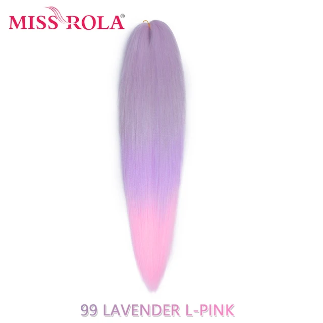 Miss Rola 22 Inch 60G Kanekalon Hair Synthetic Jumbo Braid Yaki Straight Hair Extension Pink Blonde Twist Braid Bulk Wholesale 1B/30HL