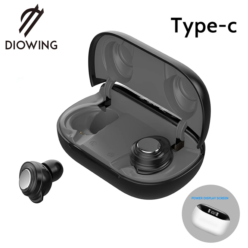 

Mini TWS Wireless Bluetooth Earphone HiFi Stereo HD Call Earbuds Smart Touch Waterproof Sports Headset