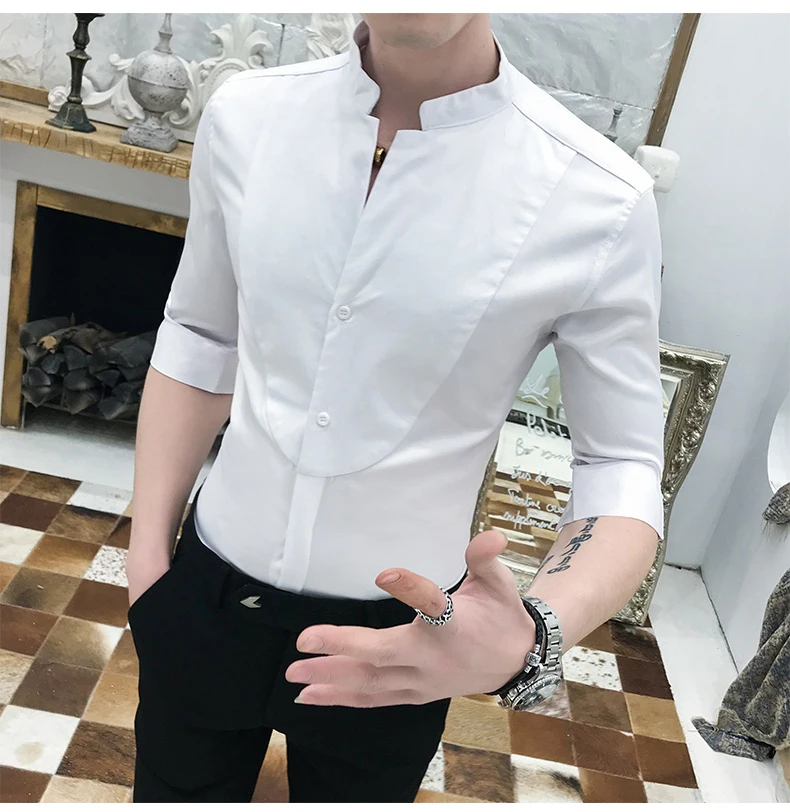 casual stand collar shirt