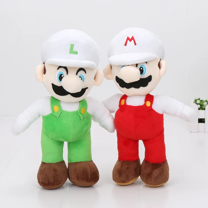 10 шт./компл. 25 см Super Mario Bros Плюшевые прямостоящие Марио Супер Марио Луиджи Плюшевые Супер Марио и Луиджи мягкая набивная кукла игрушка - Цвет: 10pcs white