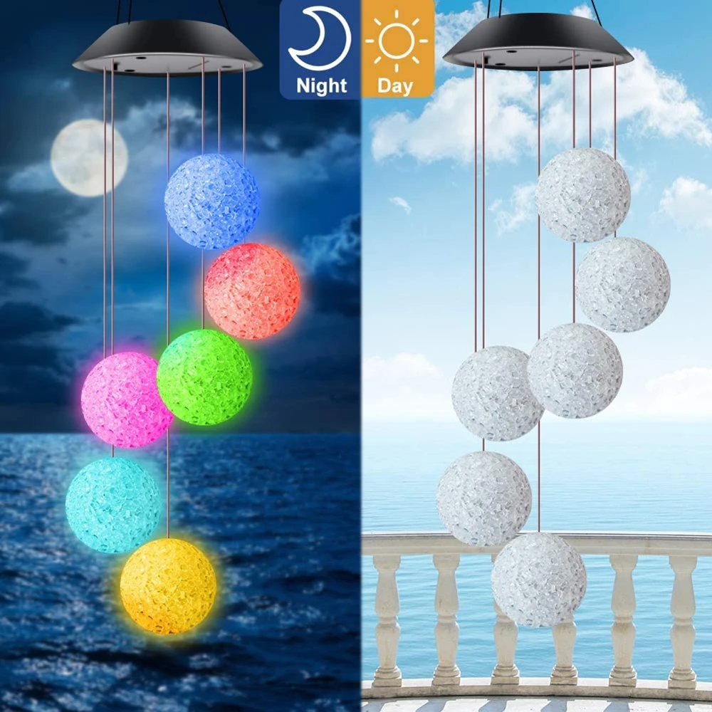 Color Changing Solar Power Wind Chime Hummingbird Angel Butterfly Waterproof Outdoor Decoration Light for Patio Yard Garden best solar light for home Solar Lamps