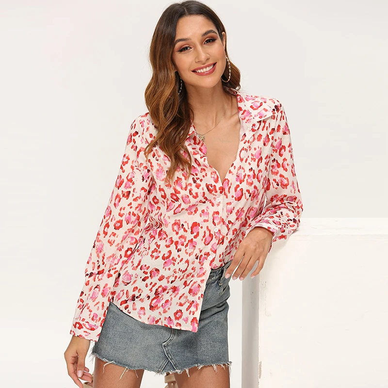

Women Blouses 2019 Fashion Printed Long Sleeve Vintage Blouse Shirt Casual Turn Down Collar Ladies Tunic Tops Plus Size Blusas
