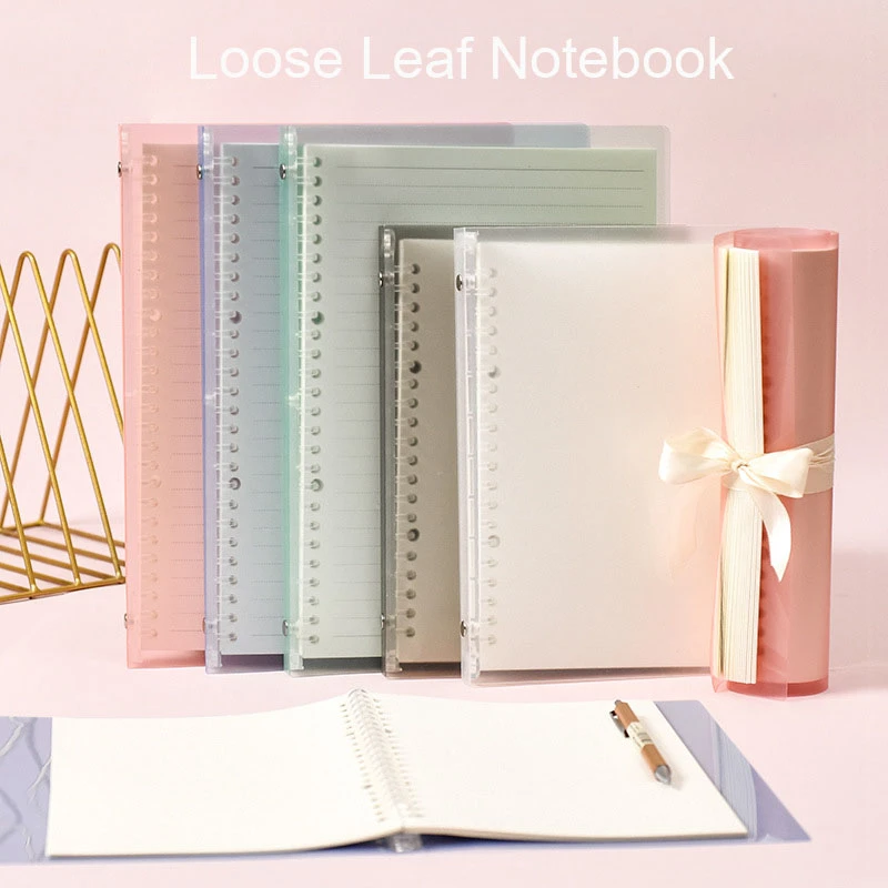 Cuaderno translúcido de hojas sueltas A5, carpeta suave, diario,  planificador diario, recambio de papel, suministros escolares de oficina| Cuadernos| - AliExpress